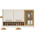 Ver imagem 6 de Cozinha Completa Adele 10 Portas 2 Gavetas Espresso Móveis Bege/Cinamomo/Off White Acetinado