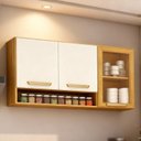 Ver imagem 4 de Cozinha Completa Adele 10 Portas 2 Gavetas Espresso Móveis Bege/Cinamomo/Off White Acetinado