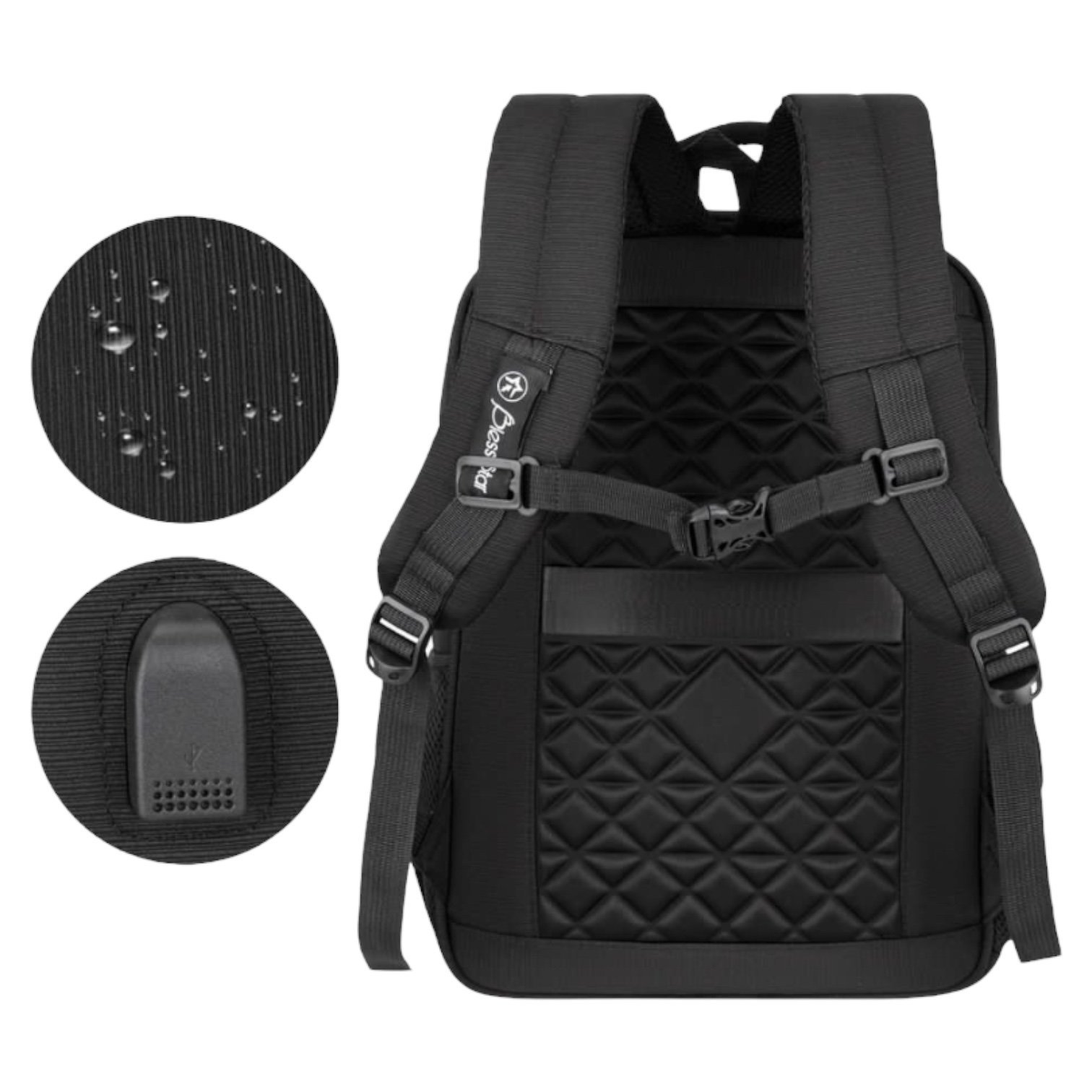 Mochila Msculina Feminina Faculdade Reforçada Notebook 30L Bless Star Cinza - 2