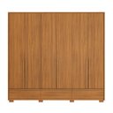 Ver imagem 7 de Guarda-Roupa Casal 6 Portas 3 Gavetas 100% MDF Prime Marrom/Freijó