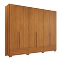 Ver imagem 2 de Guarda-Roupa Casal 6 Portas 3 Gavetas 100% MDF Prime Marrom/Freijó