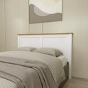Ver imagem 1 de Cabeceira para Cama Queen Size Madeira Maciça Osiris Branco/freijó - G74 - Gran Belo