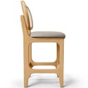 Ver imagem 2 de Kit 5 Banquetas Baixa Bar Cozinha Sala de Jantar Betta L02 Mel Tela Linho Bege - Lyam Decor