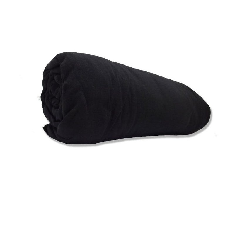 Lençol Avulso com Elástico Casal Malha Penteada Preto Lençol Avulso com Elástico Casal Malha Penteada Preto