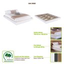 Ver imagem 4 de Cama Queen Flutuante 162cm X 202cm para Quarto de Casal Cor:branco