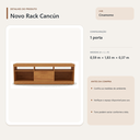 Ver imagem 4 de Rack para TV Cancun 1 Porta com Nichos Cinamomo Formimóveis