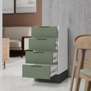 Ver imagem 5 de Balcão 4 Gavetas 40cm sem Tampo com Rodapé Ipanema CabeCasa MadeiraOriginals Branco/Verde Folha