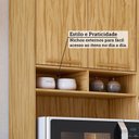 Ver mais imagens de Paneleiro 70 cm Trebbiano 4 Portas 100% MDF Amêndoa/Platina - Rio Doce