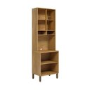 Ver imagem 3 de Paneleiro 70 cm Trebbiano 4 Portas 100% MDF Amêndoa/Platina - Rio Doce