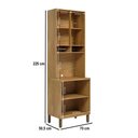 Ver imagem 4 de Paneleiro 70 cm Trebbiano 4 Portas 100% MDF Amêndoa/Platina - Rio Doce