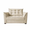 Ver imagem 3 de Sofá 2 Lugares e 2 Poltrona Decorativa para Sala de Estar Suede Bege