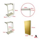 Ver imagem 4 de Mesa de Canto Itália Suporte Lateral Sofá com Base Clássica Curva Off White - Arkell