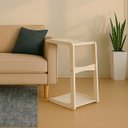 Ver imagem 1 de Mesa de Canto Itália Suporte Lateral Sofá com Base Clássica Curva Off White - Arkell
