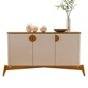 Ver imagem 1 de Buffet Buriti Pés Madeira Maciça Off White Nature Jb Bechara