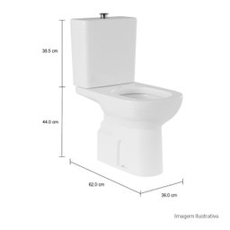 Bacia para Caixa Acoplada Deca Vogue Plus Conforto Branco Cod: P.515.17 - 3