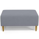 Ver imagem 3 de Kit 2 Puffs Decorativo Sala de Estar Cléo Pés Palito 90cm Suede Cinza