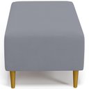 Ver imagem 6 de Kit 2 Puffs Decorativo Sala de Estar Cléo Pés Palito 90cm Suede Cinza