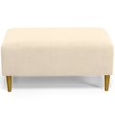 Ver imagem 3 de Kit 2 Puffs Decorativo Sala de Estar Cléo Pés Palito 90cm Suede Bege