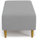 Ver imagem 6 de Kit 2 Puffs Decorativo Sala de Estar Cléo Pés Palito 90cm Corino Cinza