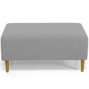 Ver imagem 3 de Kit 2 Puffs Decorativo Sala de Estar Cléo Pés Palito 90cm Corino Cinza