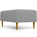 Ver mais imagens de Kit 2 Puffs Decorativo Sala de Estar Cléo Pés Palito 90cm Corino Cinza
