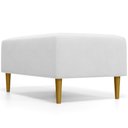 Ver imagem 7 de Kit 2 Puffs Decorativo Sala de Estar Cléo Pés Palito 90cm Corino Branco