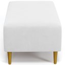 Ver imagem 6 de Kit 2 Puffs Decorativo Sala de Estar Cléo Pés Palito 90cm Corino Branco