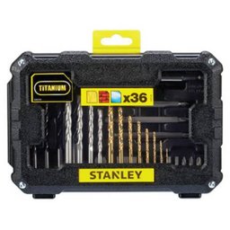 Jogo de brocas para concreto, madeira e metal com 36 peças - STA7222 - Stanley - 1