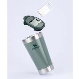 Copo Térmico Stanley para Cerveja ou Café com Tampa e Abridor Aço Inox Verde - 5