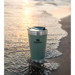 Copo Térmico Stanley para Cerveja ou Café com Tampa e Abridor Aço Inox Verde - 6