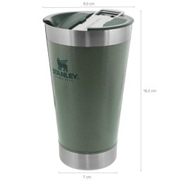 Copo Térmico Stanley para Cerveja ou Café com Tampa e Abridor Aço Inox Verde - 3