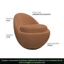 Ver imagem 4 de Poltrona Orgânica Kaira Giratória Bouclé Terracota - Nexta Casa