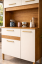 Ver imagem 2 de Armário de Cozinha Jade 90cm Compacto Pequeno para Apartamento com Gavetas 4 Portas:off White