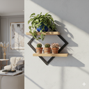 Ver imagem 1 de Prateleira Nicho Decorativo Diamante Pinus para Casa e Sala