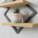 Ver imagem 3 de Prateleira Nicho Decorativo Diamante Pinus para Casa e Sala