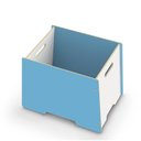 Ver imagem 2 de Baú de Madeira 2 em 1 Organizador de Brinquedos Infantil Azul