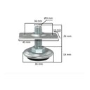 Ver imagem 1 de Sapata Regulavel para Móveis 3/8 C/Chapa Fixação 100 Unidades