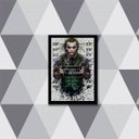 Ver imagem 1 de Quadro Decorativo Coringa 45x34cm - com vidro:Madeira preta