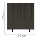 Ver imagem 3 de Cabeceira Estofada Carla 140cm Casal para Cama Colchão Box Quarto Linho Marrom - Aurora Line