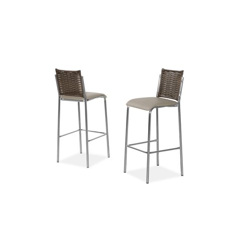 Banquetas 2un Titanium Junco Cromado