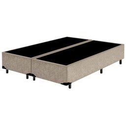 Cama Box Bipartido Premium Queen 1,58 X 1,98 X 0,32 Sued Bege - 2