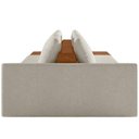 Ver imagem 2 de Sofá Ilha Modular para Sala 342cm com Puff Dublin K01 Bouclê Creme Sintético Caramelo - Lyam