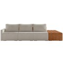 Ver imagem 5 de Sofá Ilha Modular para Sala 342cm com Puff Dublin K01 Bouclê Creme Sintético Caramelo - Lyam