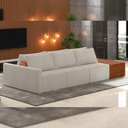 Ver imagem 6 de Sofá Ilha Modular para Sala 342cm com Puff Dublin K01 Bouclê Creme Sintético Caramelo - Lyam