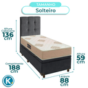 Ver imagem 2 de Cama Box Bau + Cabeceira + Colchão Solteiro D33 + Travesseiro Ortobom