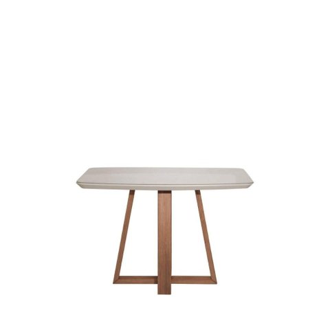 Conjunto de Jantar Mesa com Vidro Bennett 4 Cadeiras Saga - Caramelo