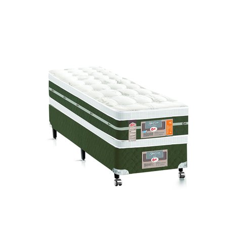 Cama Box + Colchão Castor Solteiro Silver Star Air Double Face Tecnopedic 96x203x61cm