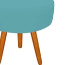 Ver imagem 2 de Puff Decorativo Lavinia Suede Pes Castanho Azul Tiffany