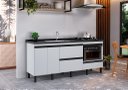 Ver imagem 1 de Gabinete Cozinha Mdf 1,94m Completo com Espaço para Forno:branco