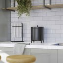 Ver imagem 6 de Suporte Porta Toalha Duplo de Rosto para Bancada em Aço Cor Preto - Edecasamoveis